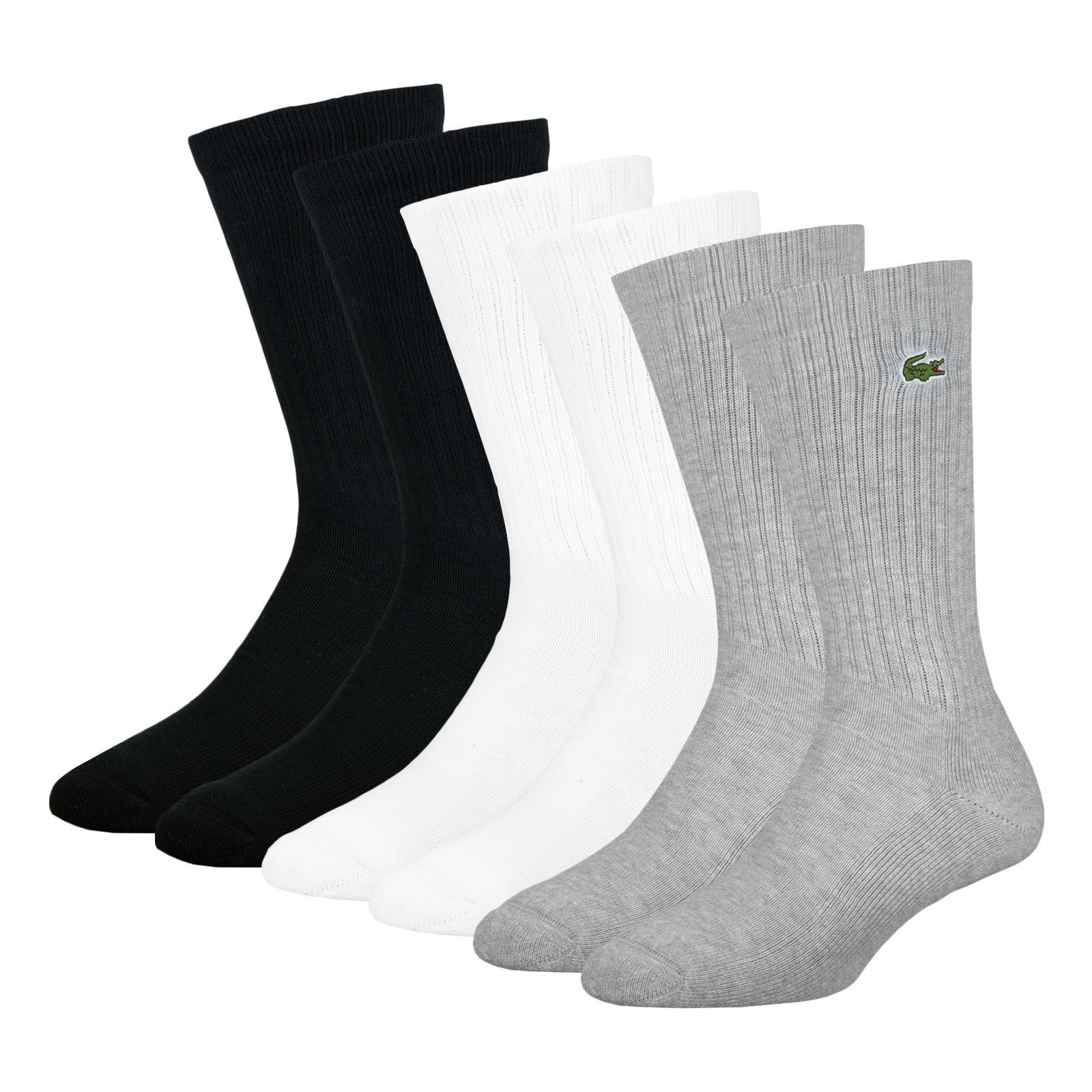 Lacoste Tennissocken Sportsocken (3-Paar) mit gerippten Schaft