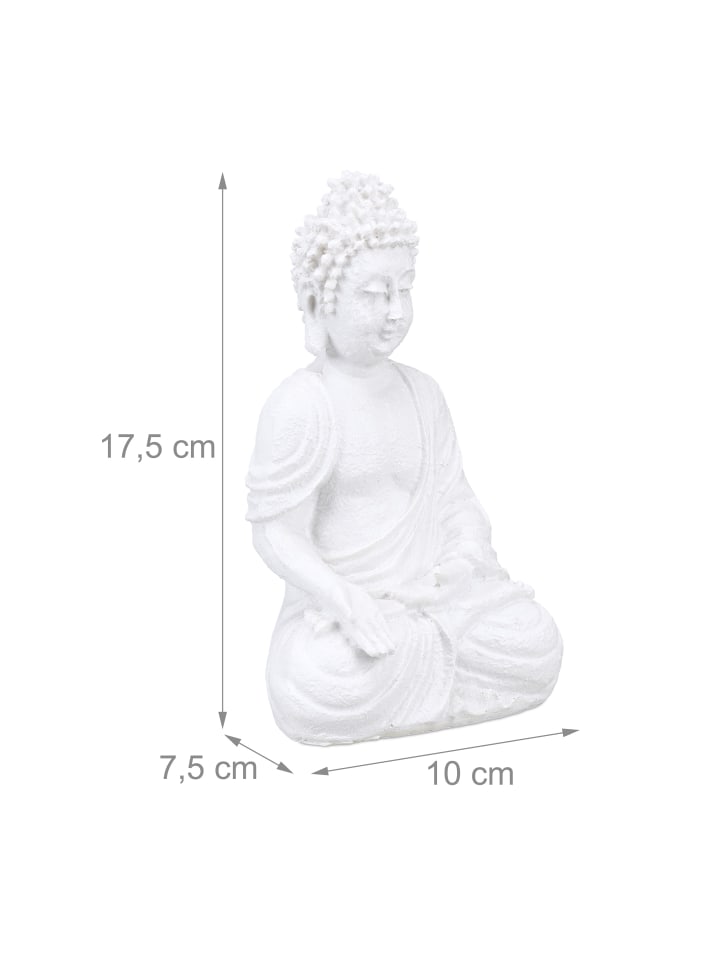 relaxdays Buddha-Figur in Weiß - (H)17,5 cm günstig kaufen onesize