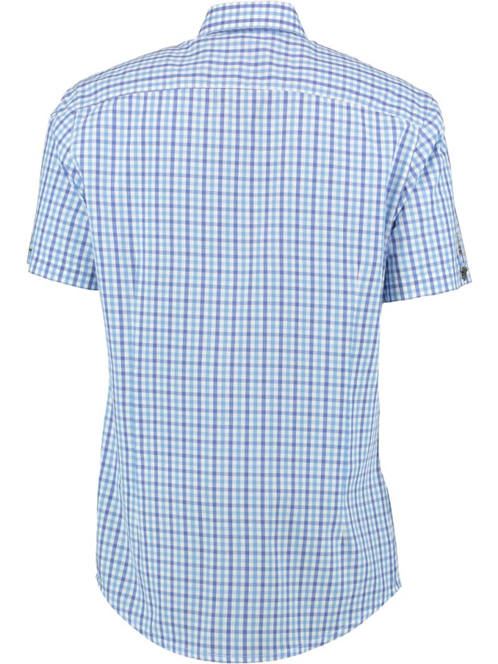 OS-Trachten Trachtenhemd Bleri in mittelblau günstig kaufen