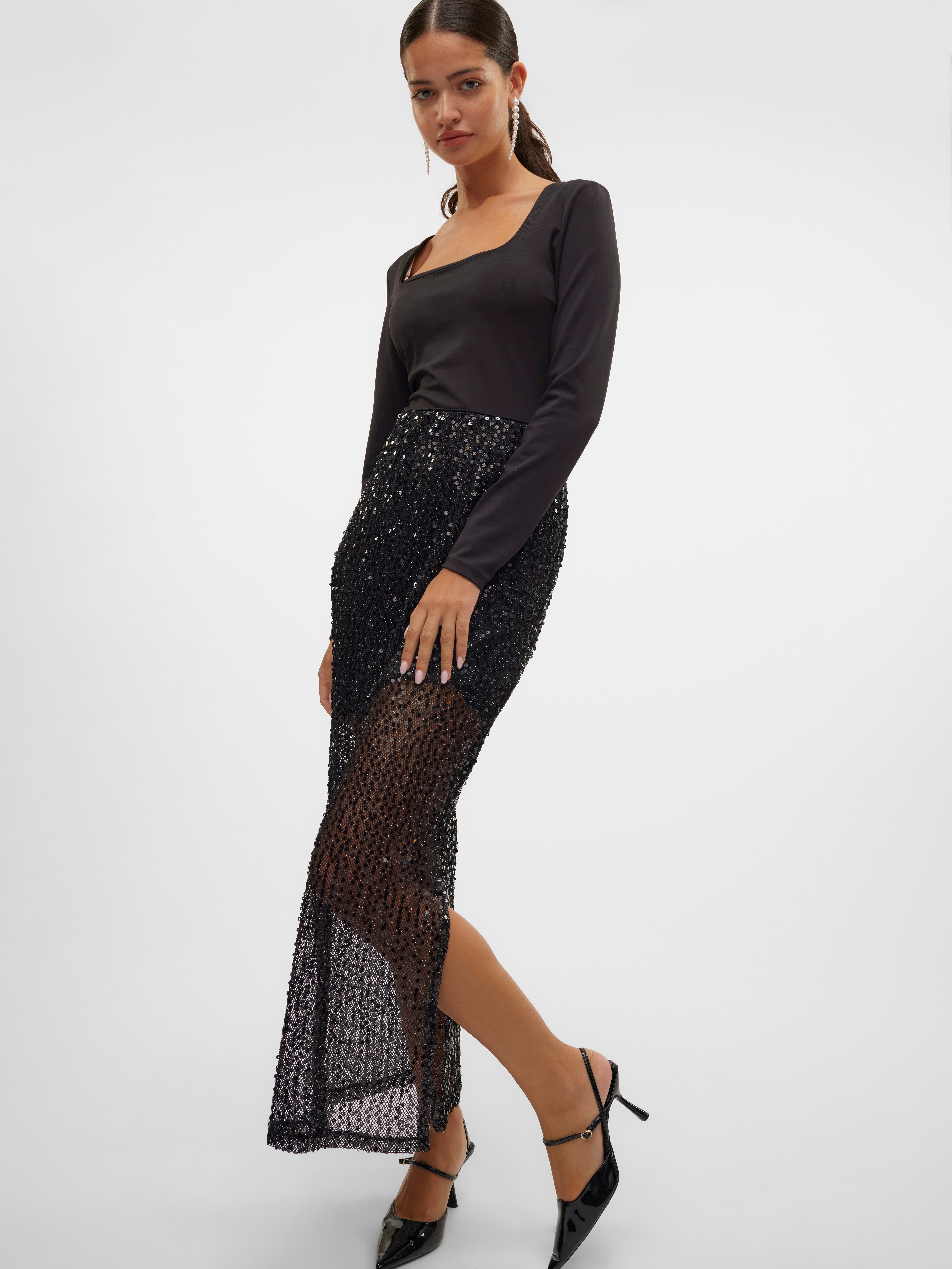 VMJULIET Hohe Taille Langer Rock
