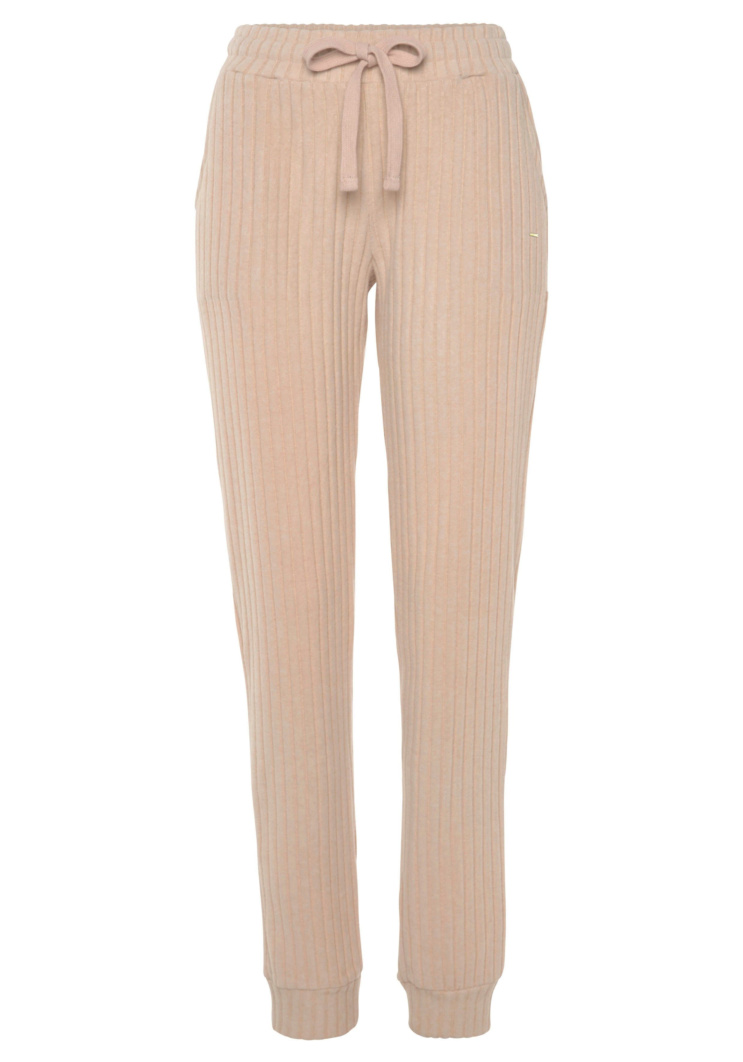 LASCANA Homewearhose -Loungehose in Ripp-Qualität und praktischen Taschen, Loungeanzug