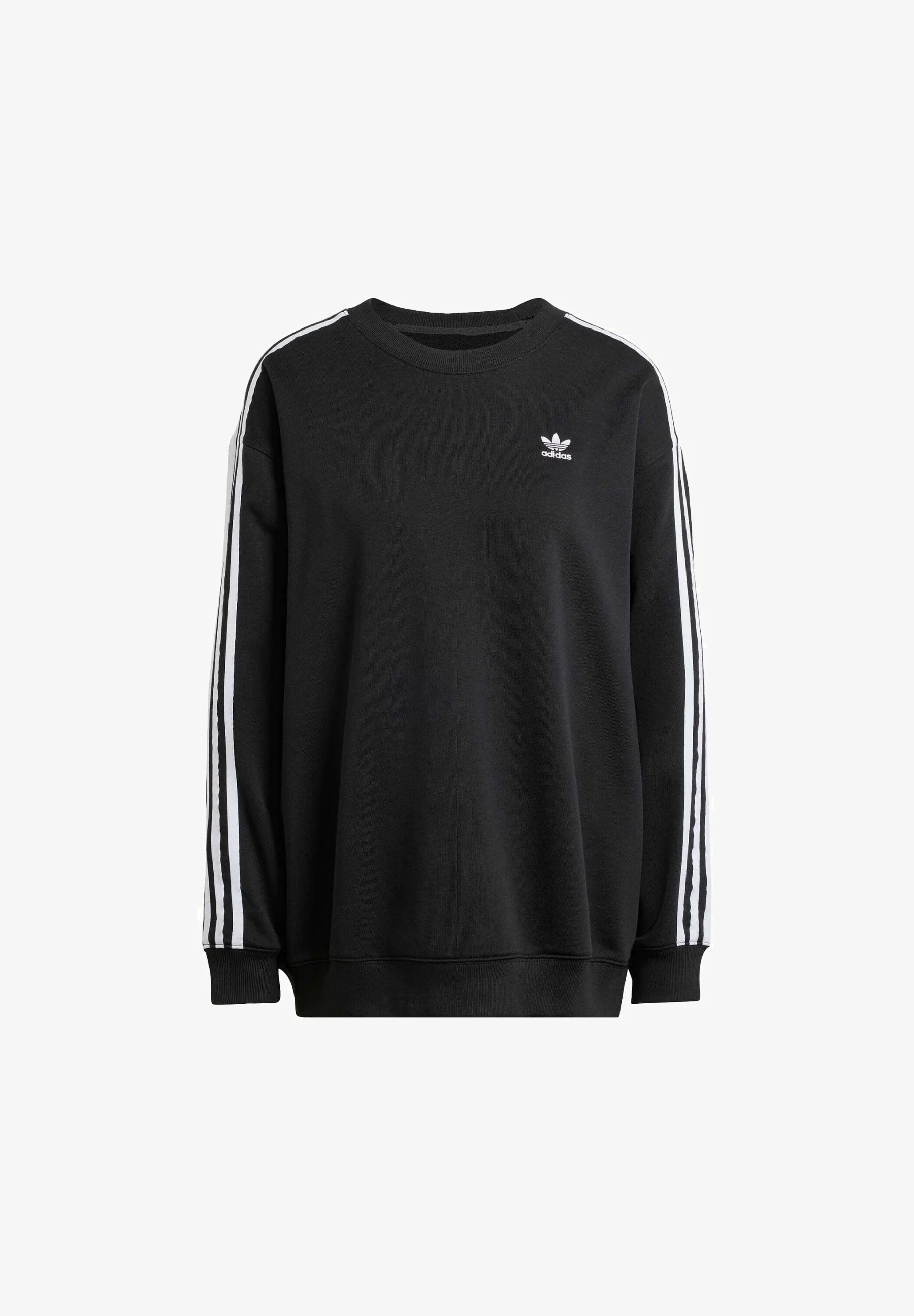 Sudadera adidas Originals de cuello redondo extragrande con tres rayas