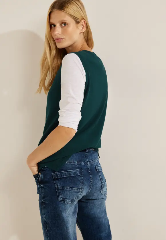 CECIL Pullunder mit Strickdetails