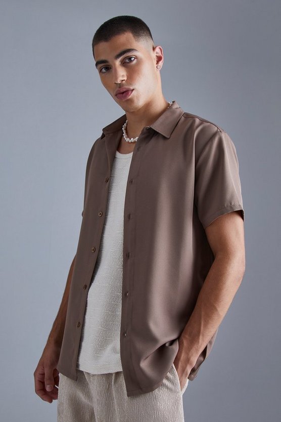 Kurzärmliges smartes Twill-Hemd