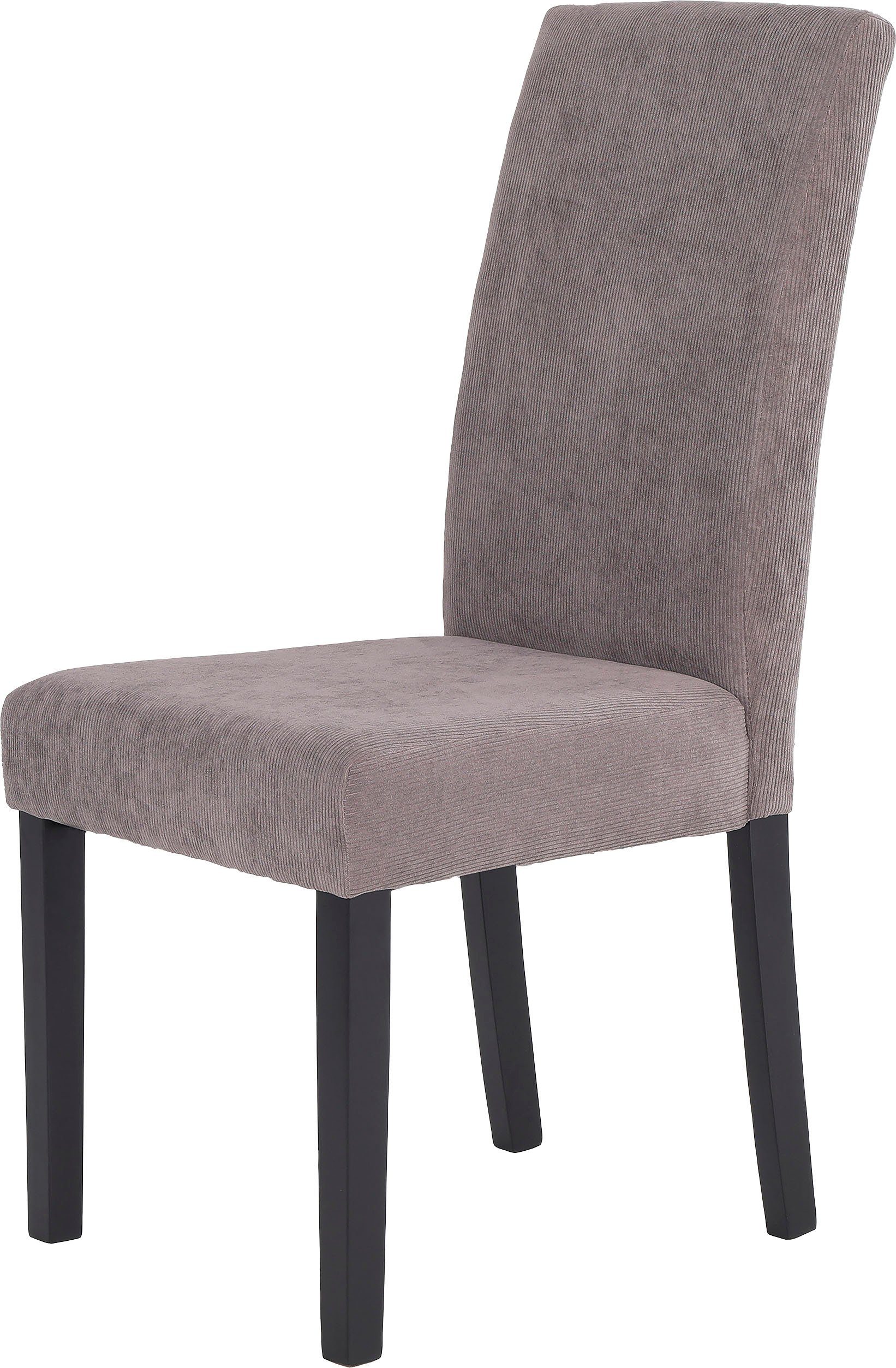 byLIVING Polsterstuhl Silvio (Set, 2 St), Bezug in Cord oder Samt, Massivholzbeine
