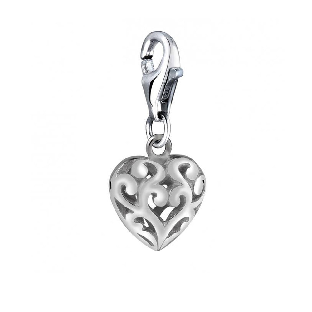 Nenalina Nenalina Amulette Herz Ornament Anhänger Love 925 Sterling Silber Pendentif