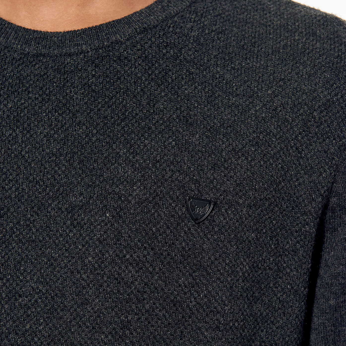 ARYM   Pull gris régular Homme