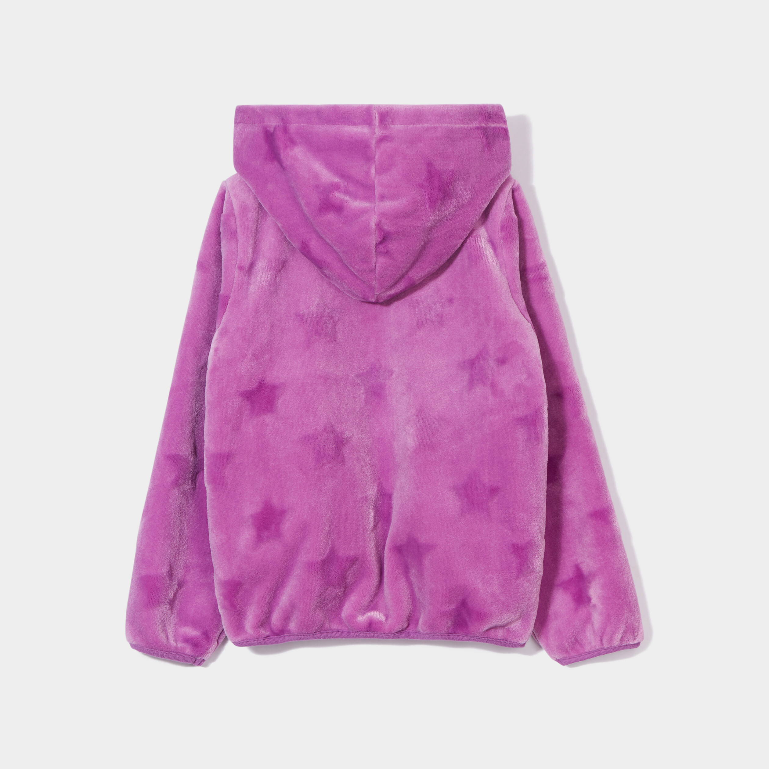 Sweat pilou zippé à capuche mauve fille | La Halle