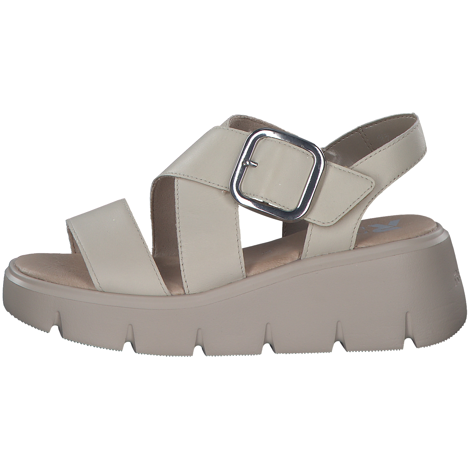 Rieker Evolution W1550, Plateau-Sandaletten, Damen, Beige