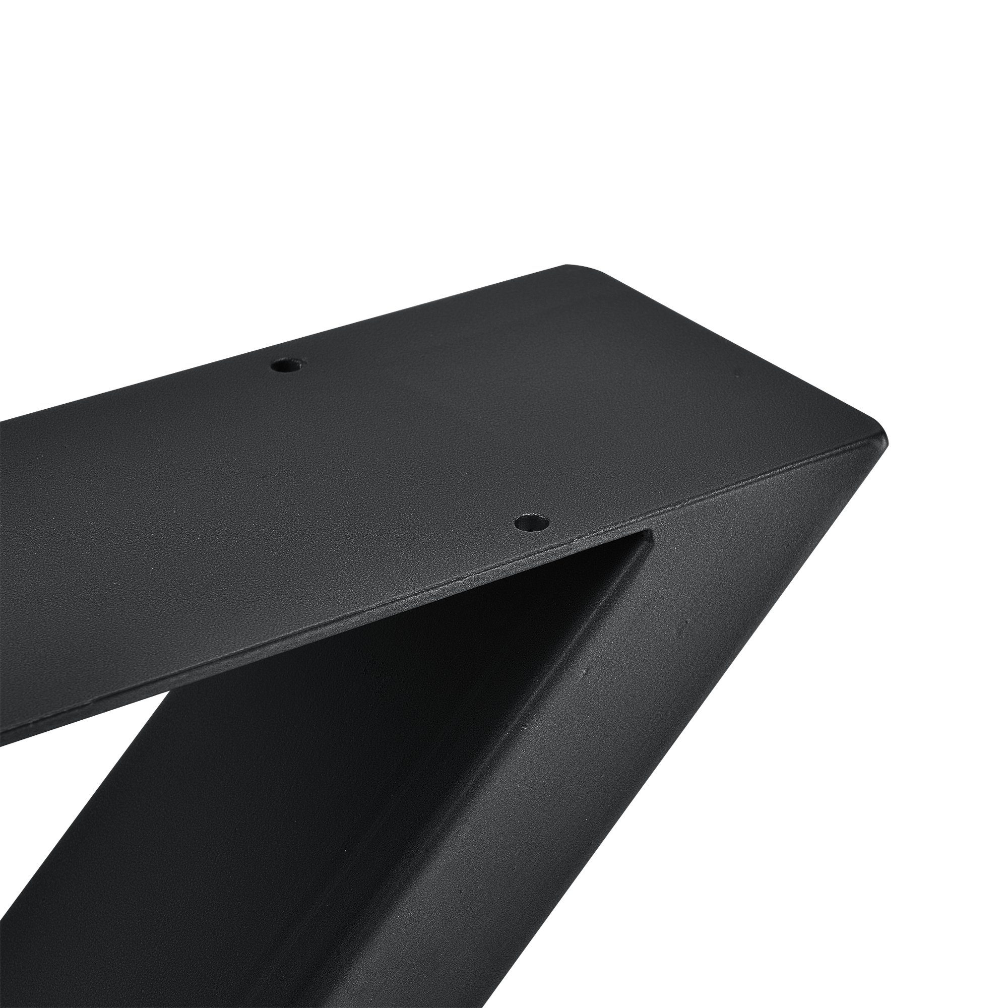 en.casa Untergestell, Greith Tischgestell 2er-Set Schwarz 59x72cm