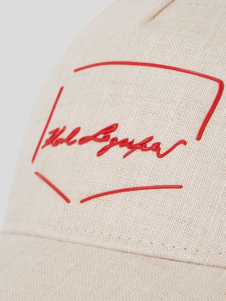 Karl Lagerfeld Leinen-Cap in Creme günstig kaufen onesize