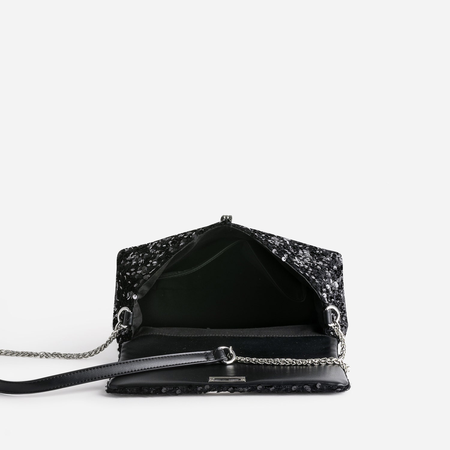 Sac à main TEXTO noir en sequins