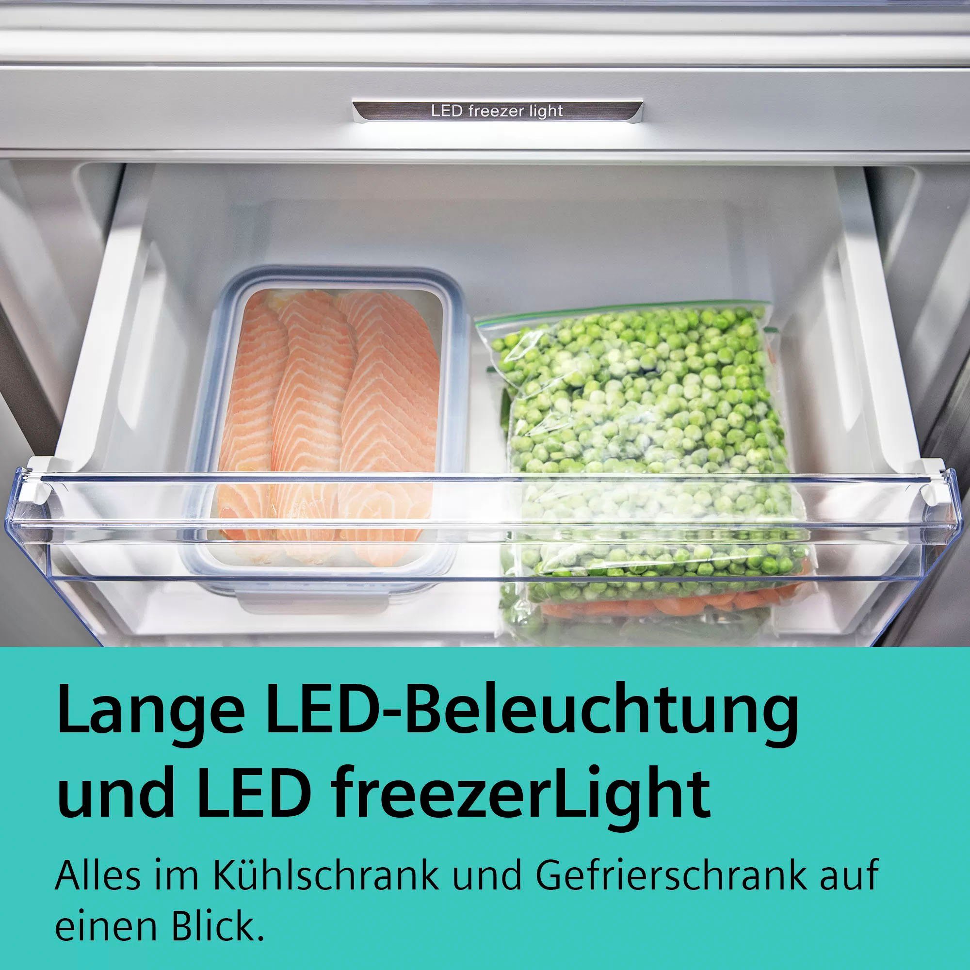 SIEMENS Kühl-/Gefrierkombination iQ500 KG49NAXCF, 203 cm hoch, 70 cm breit