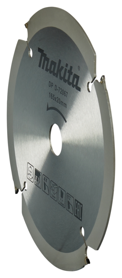 Makita Tillbehör D-72067 Cirkelsågklinga PCD 165 x 20 x 1,8 4T Fibercementskiva