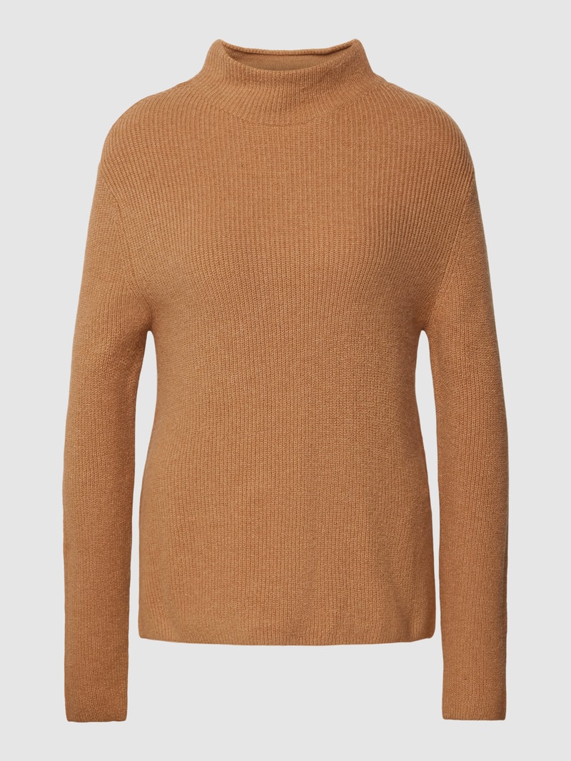 Strickpullover mit Turtleneck in camel meliert