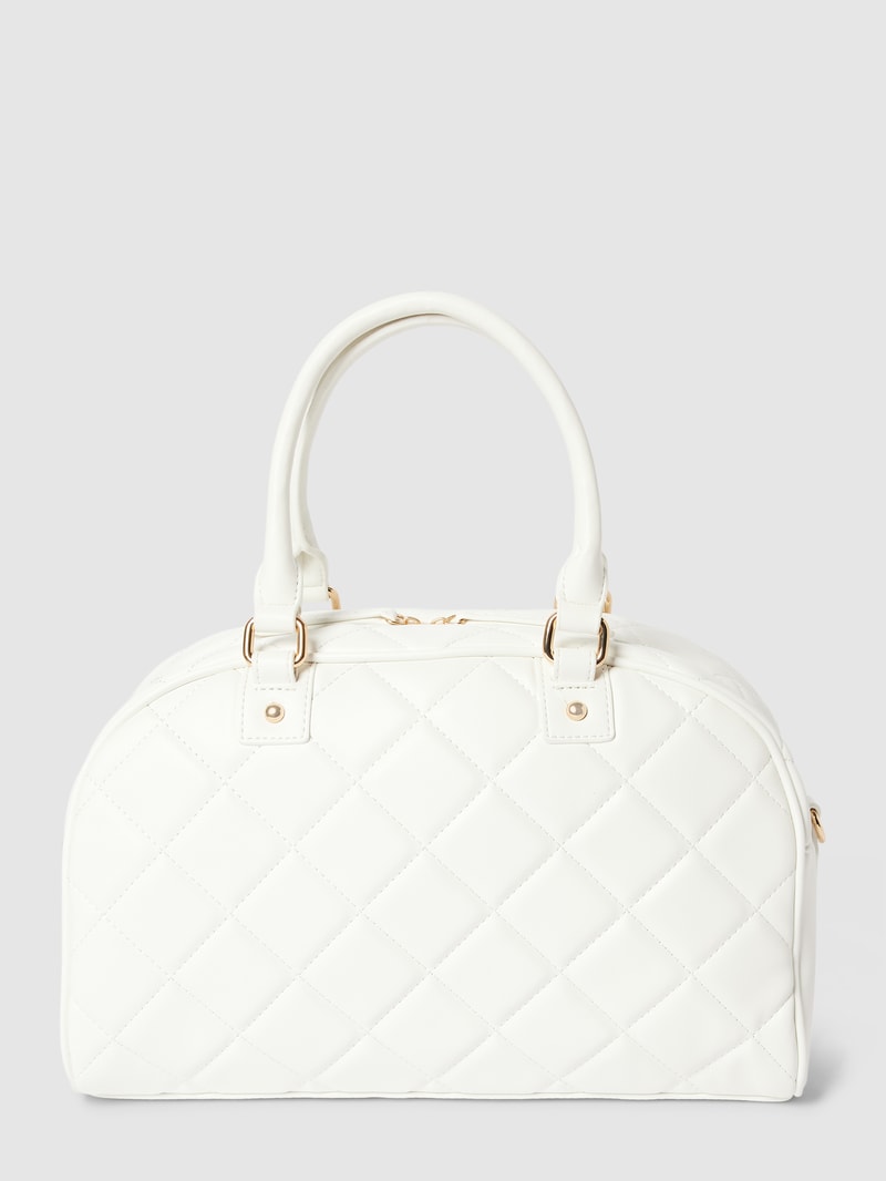 Handtasche mit Label-Details Modell 'ADA' in ecru