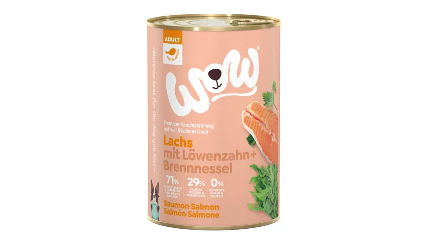 WOW Hundenassfutter Adult Lachs 400 g