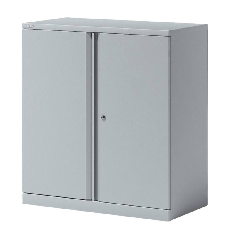 Bisley Flügeltürenschrank 1 Fachboden Essentials Lichtgrau 914 x 470 x 1.000 mm
