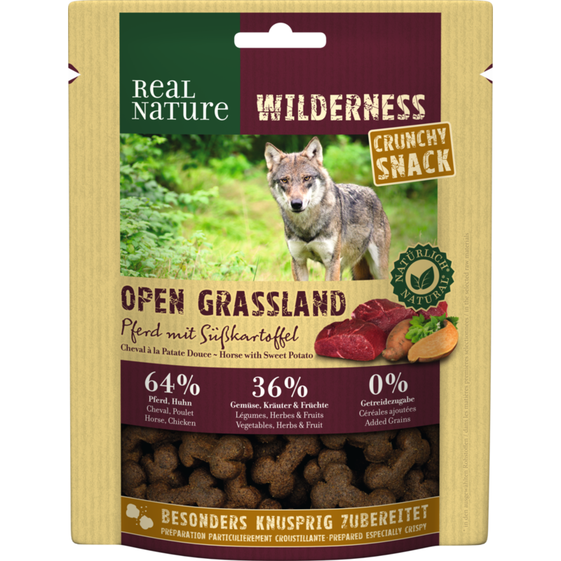 REAL NATURE Snacks REAL NATURE WILDERNESS Crunchy Snack 225g Pferd mit Süßkartoffel