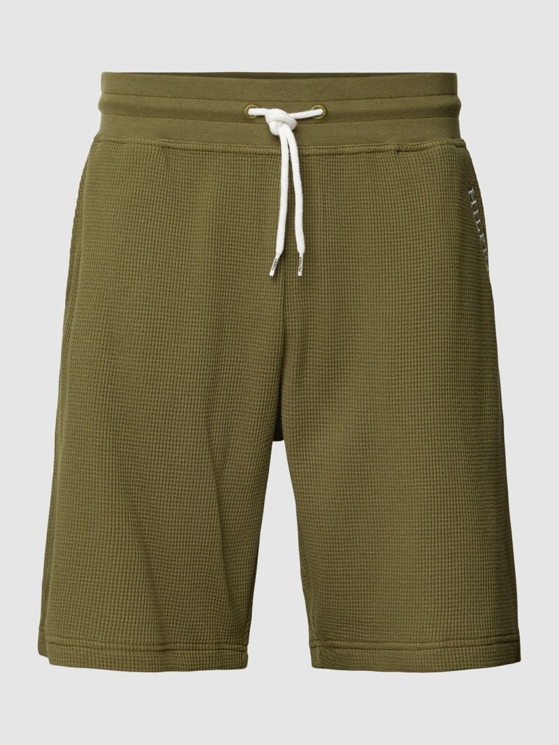 Sweatshorts mit Waffelstruktur Modell 'MONOTYPE' in khaki