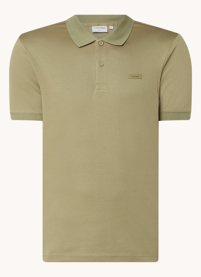 Tricou polo Calvin Klein slim fit cu logo