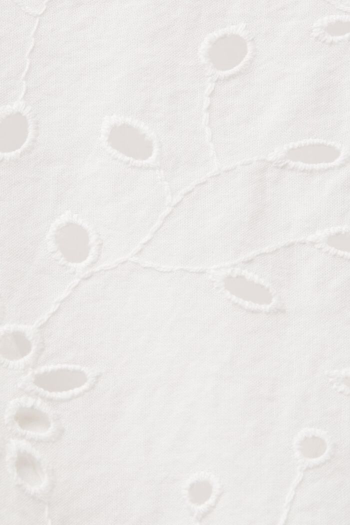 Ärmellose Spitzenbluse, 100 % Baumwolle