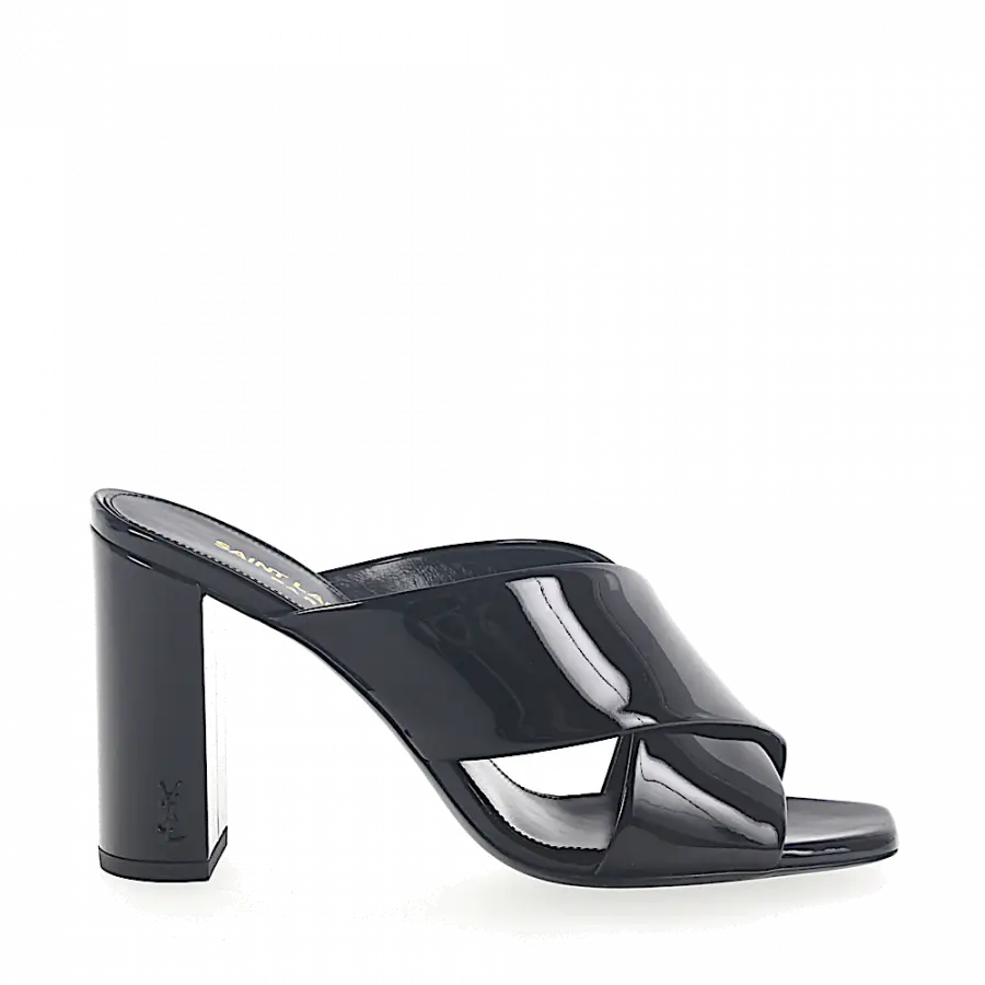 Saint Laurent - Sandalen Lackleder schwarz - schwarz