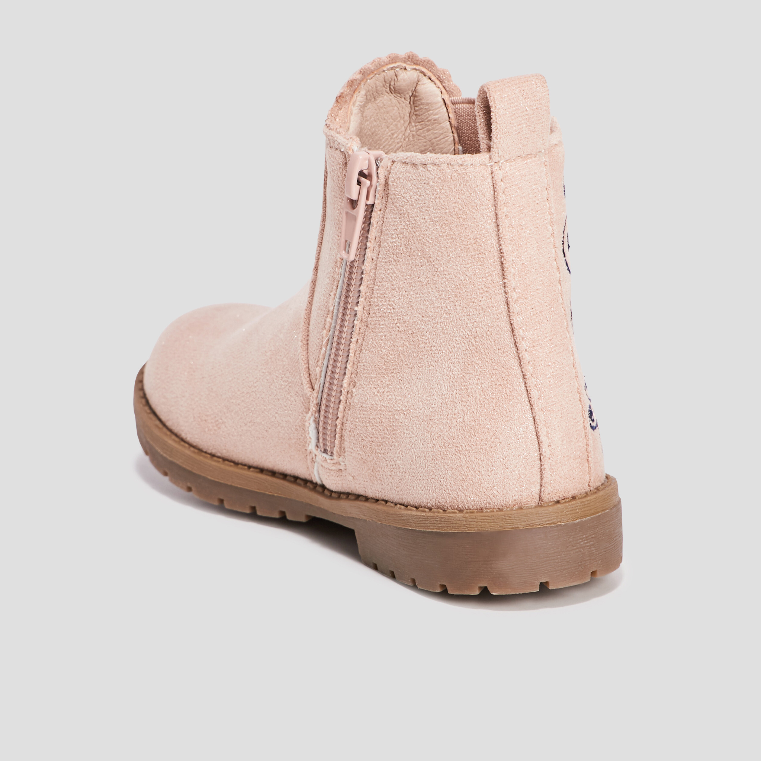 Bottines chelsea brodées rose fille | La Halle