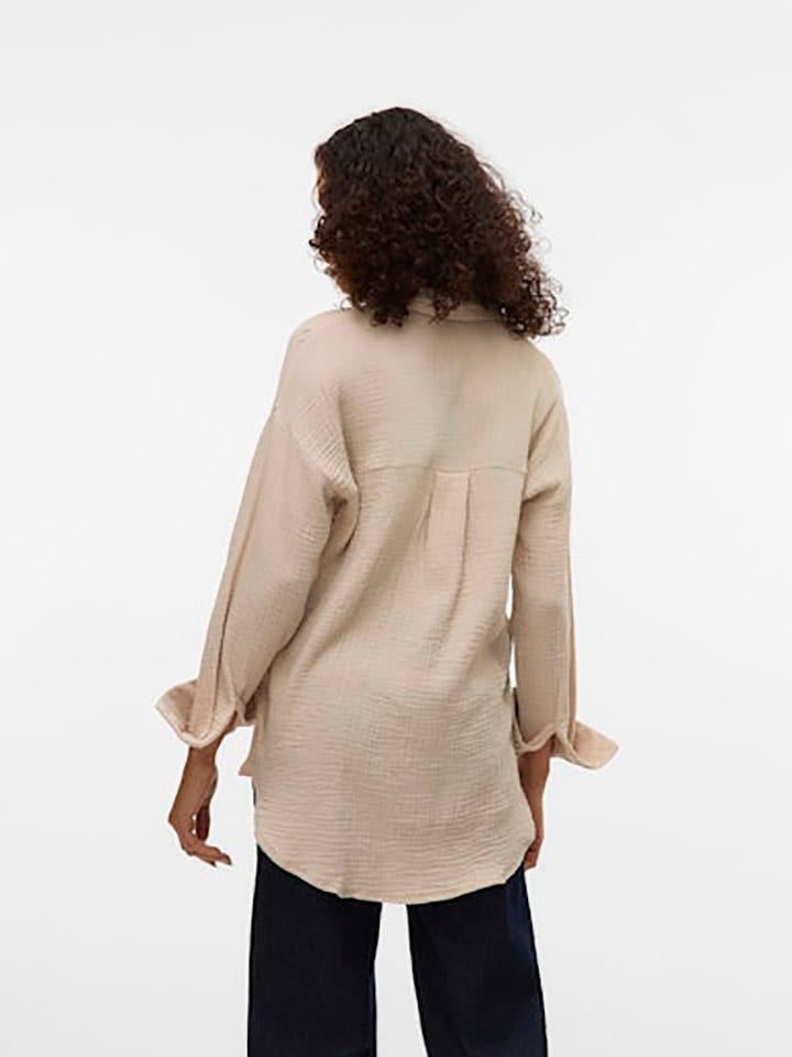 Vero Moda Hemd in Beige günstig kaufen