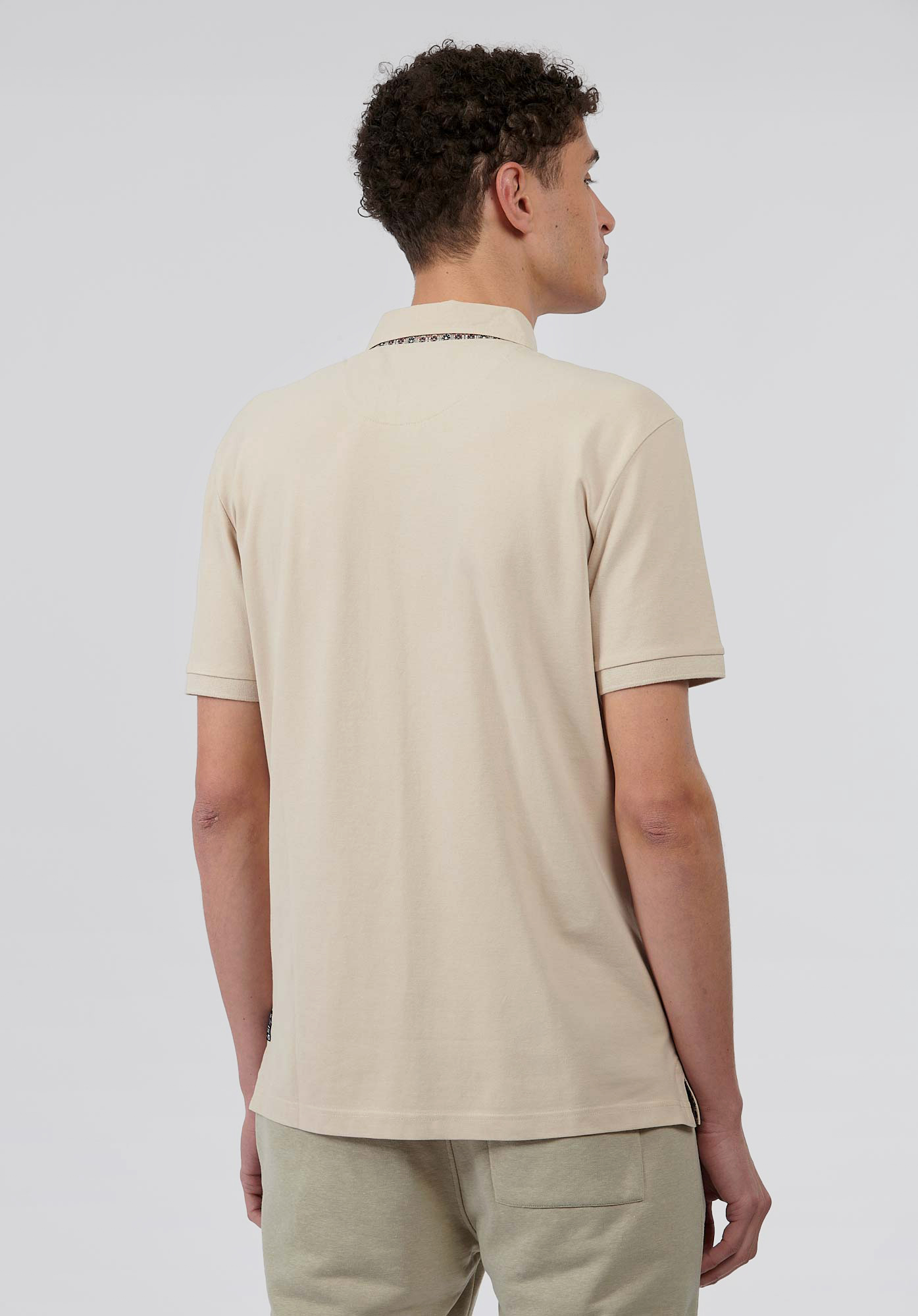 NAEL   Polo beige homme