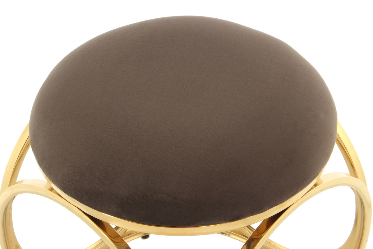 Kayoom Hocker Whitney 325 Taupe / Gold