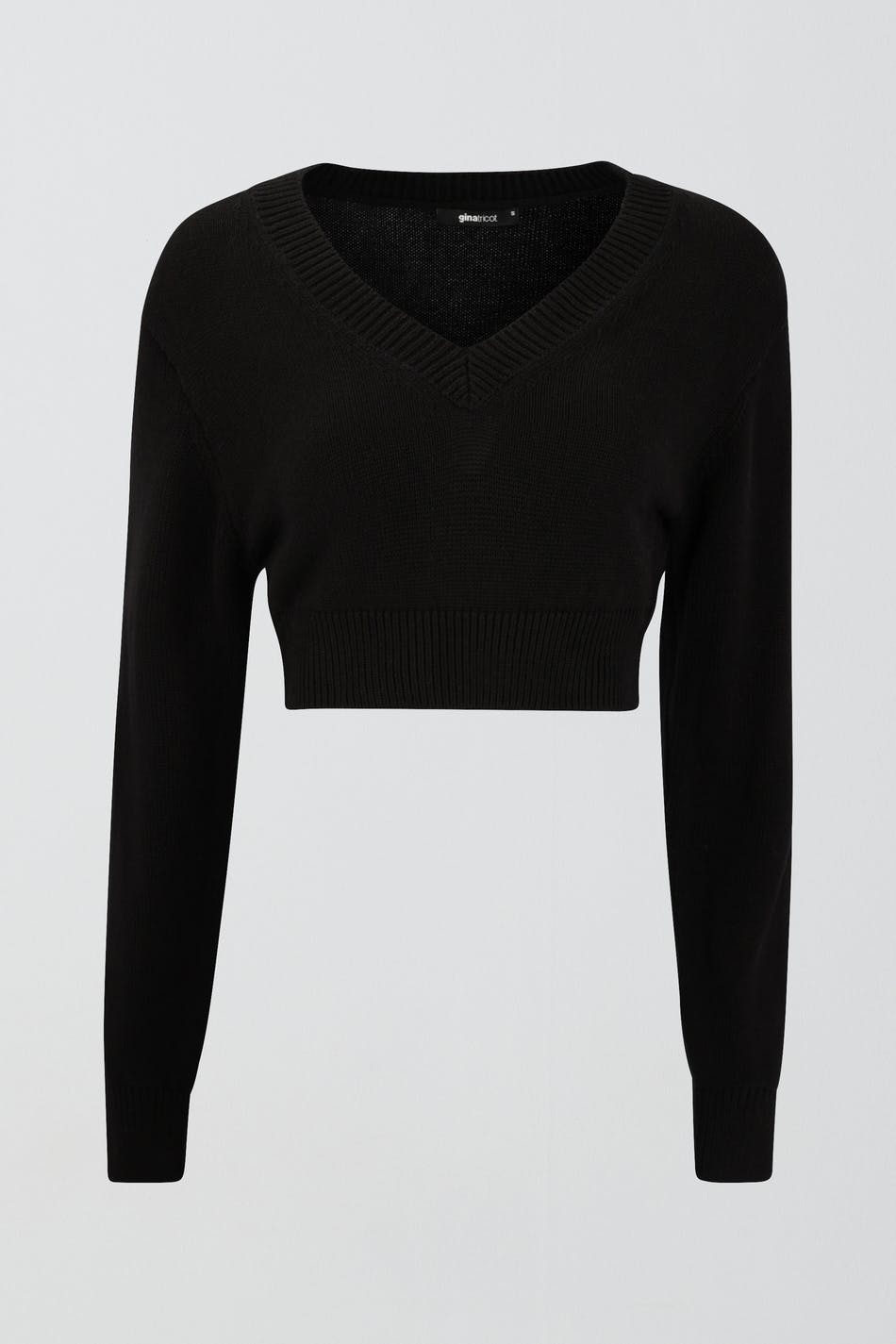 V-neck knitted sweater
