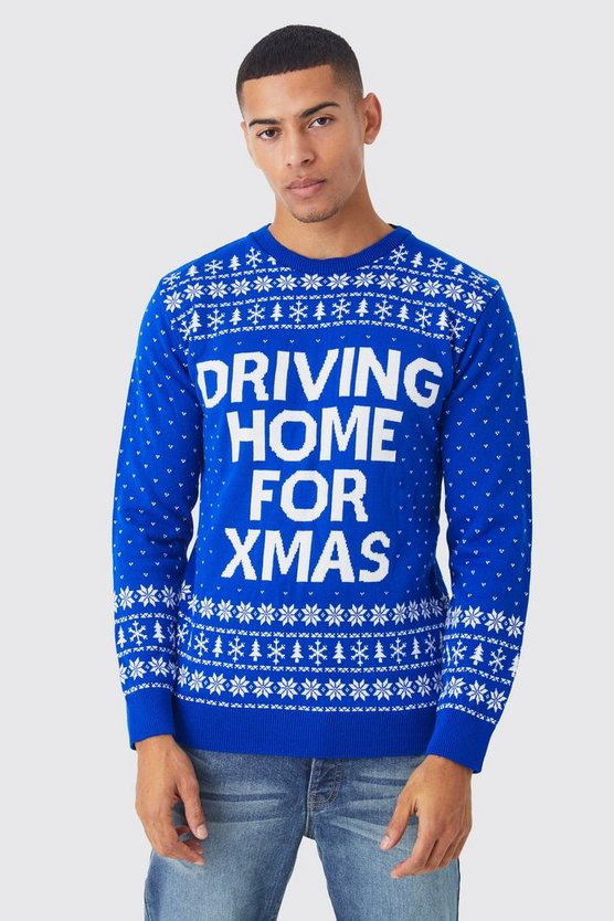 Pullover mit Driving Home For Xmas Print