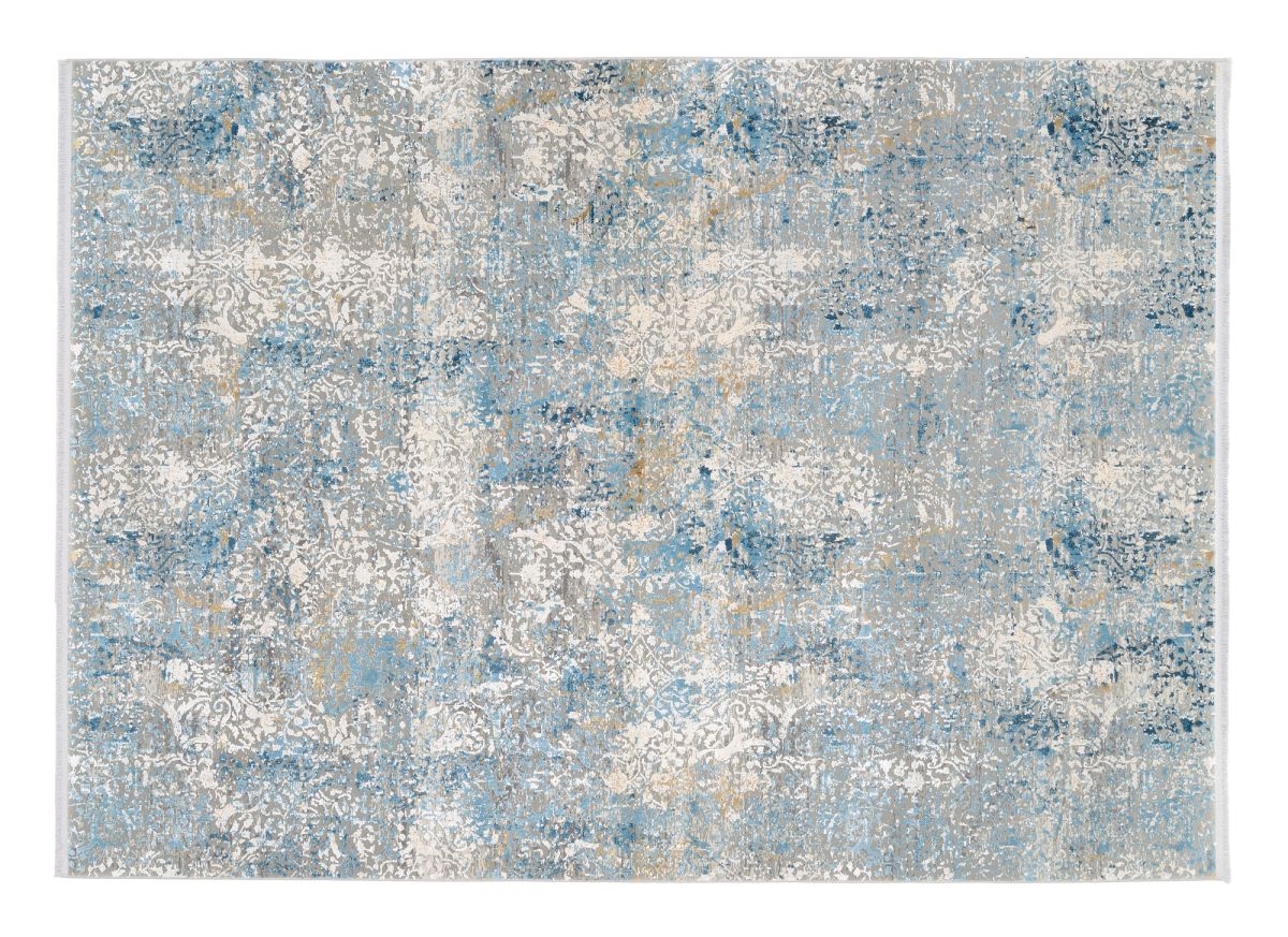 Interliving Webteppich L-8700 Grau Blau 67 x 130 cm
