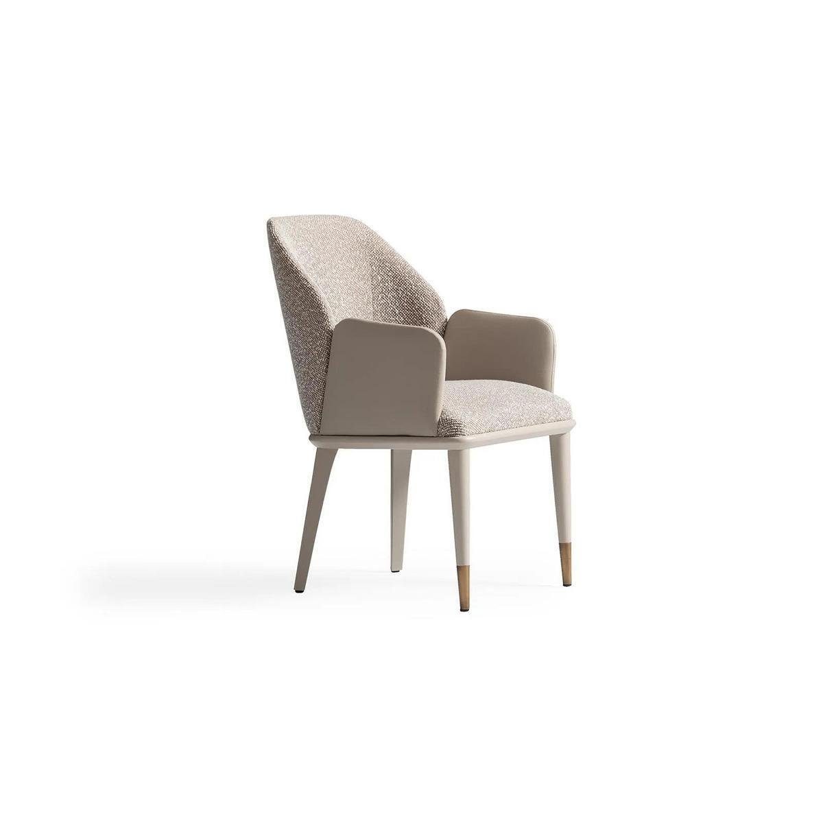 JVmoebel Esszimmer-Set Essgruppe Esszimmer Garnitur Essecke Esstisch Stühle Set 7tlg Beige, (7-St., 1x Esstisch + 6x Stühle), Made in Europa