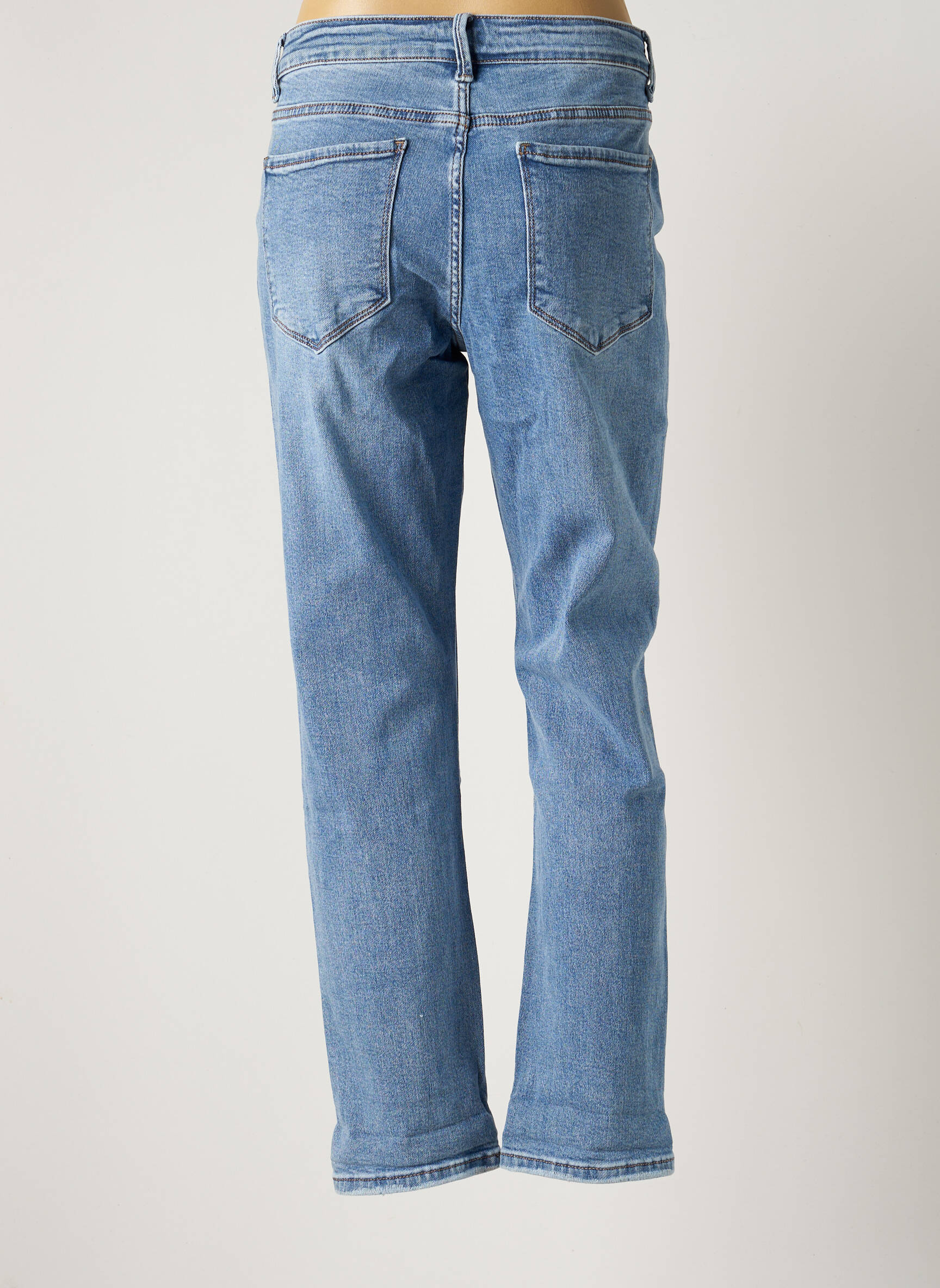 Sarah John Jeans Coupe Droite Femme couleur bleu