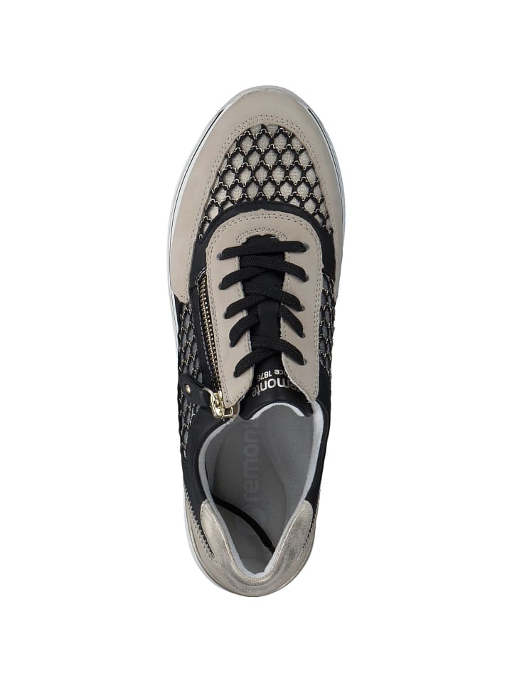 remonte Schnürschuhe in perle/schwarz-gold/schwarz/mus günstig kaufen