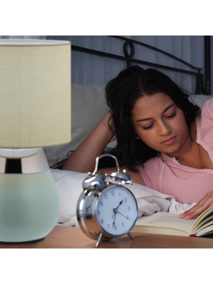 relaxdays Nachttischlampe in Grün - (H)32 x Ø18 cm günstig kaufen onesize