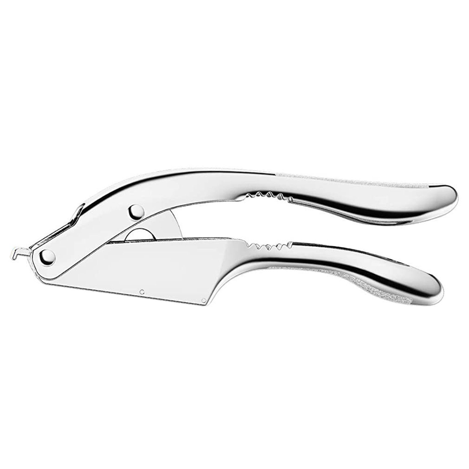 Rutaqian Knoblauchschneider Knoblauchpresse 2 in 1 Knoblauchschneider aus Aluminiumlegierung, Multifunktionale Knoblauchpresse leicht zu reinigende Küchenhilfe
