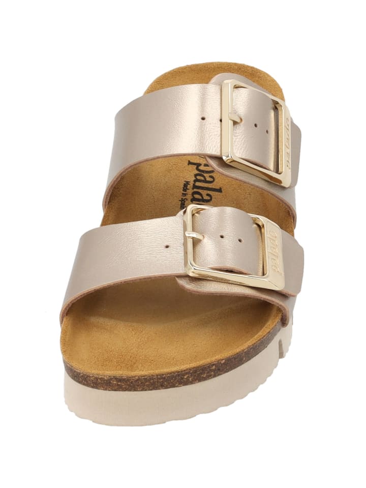 palado Pantoletten in beige metallic günstig kaufen