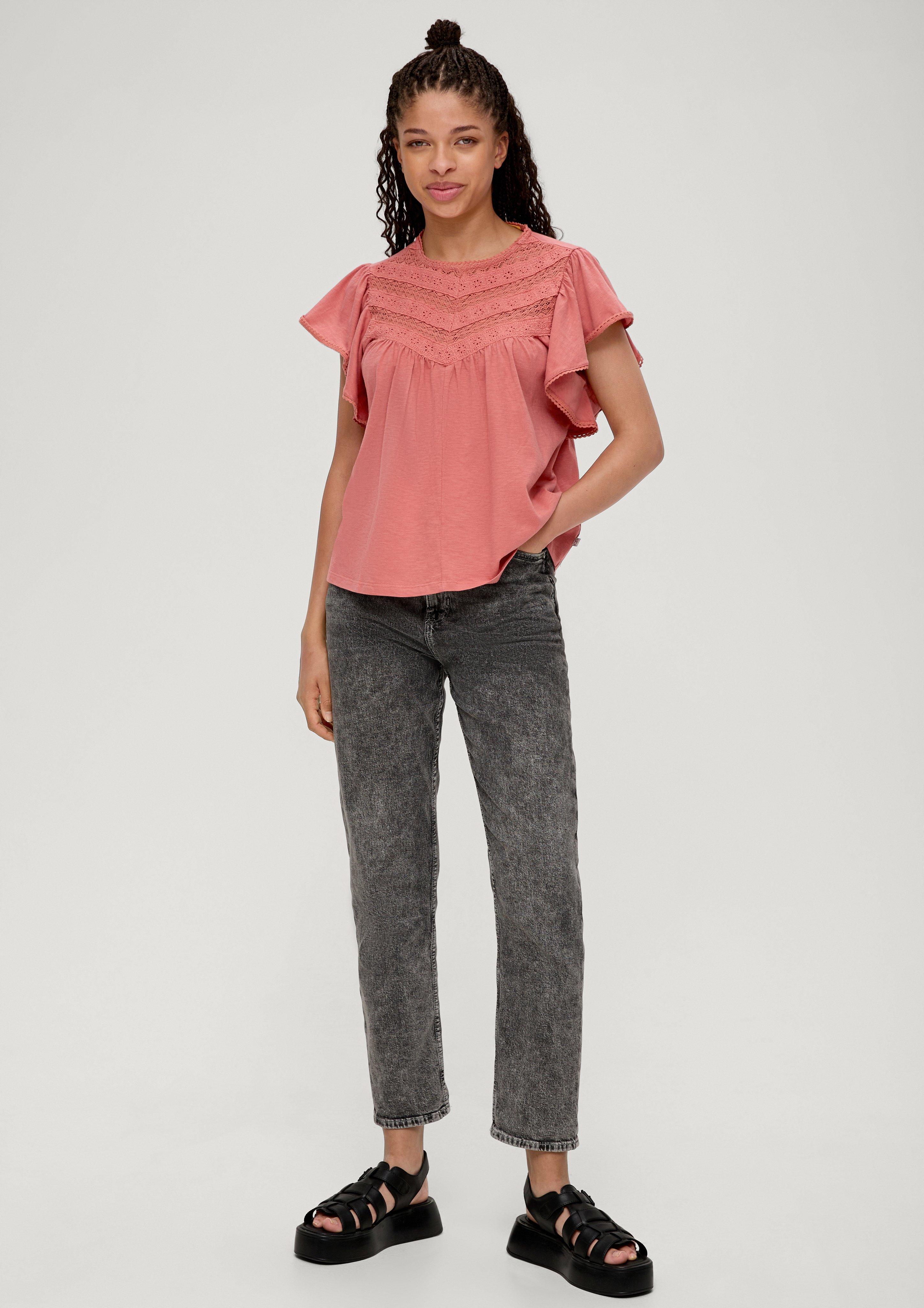 T-Shirt mit Spitzeneinsatz  2131399-2069