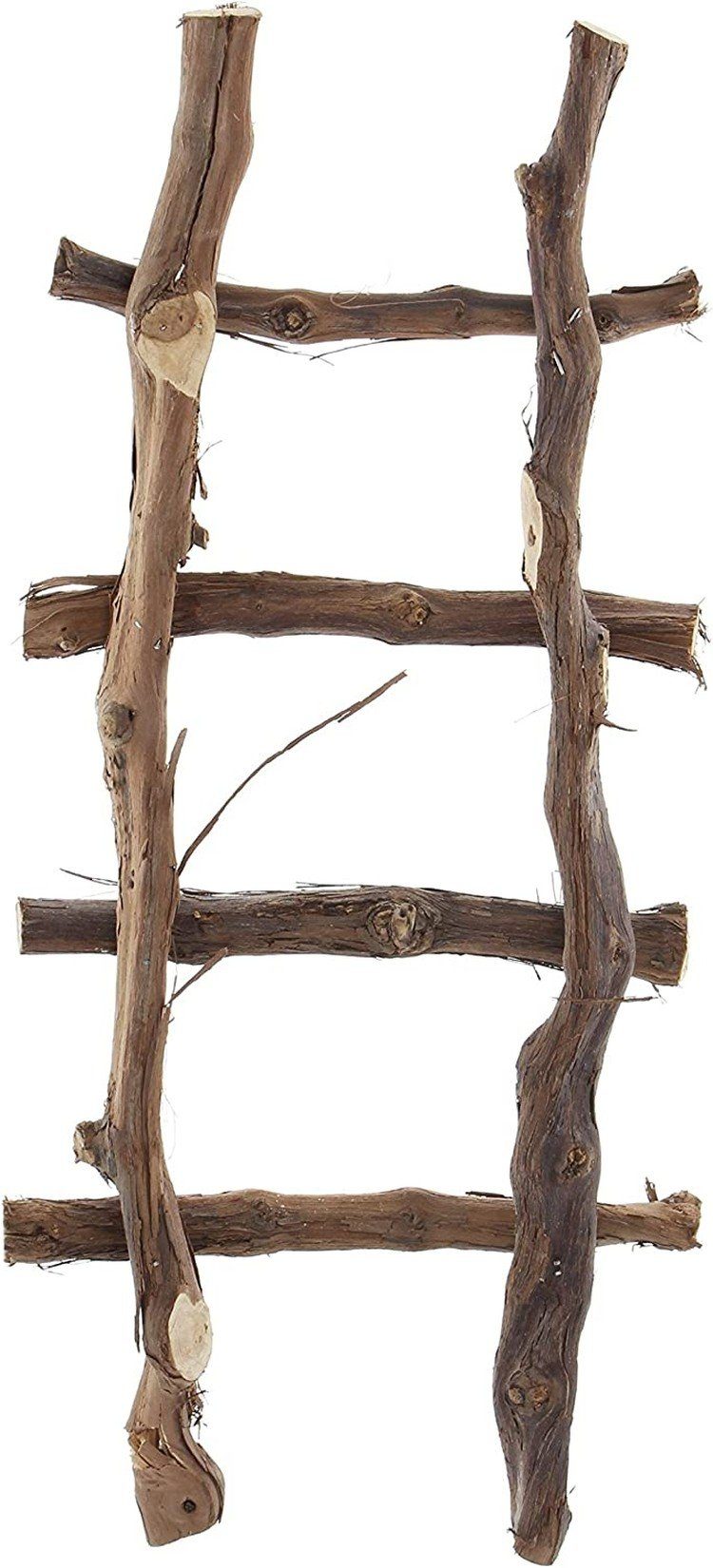 Dekoleidenschaft Dekoleiter aus Rebenholz im Shabby Style, als Rankhilfe, Holzleiter, Gartendeko, als Rankhilfe oder Kletterhilfe für Wein & Efeu