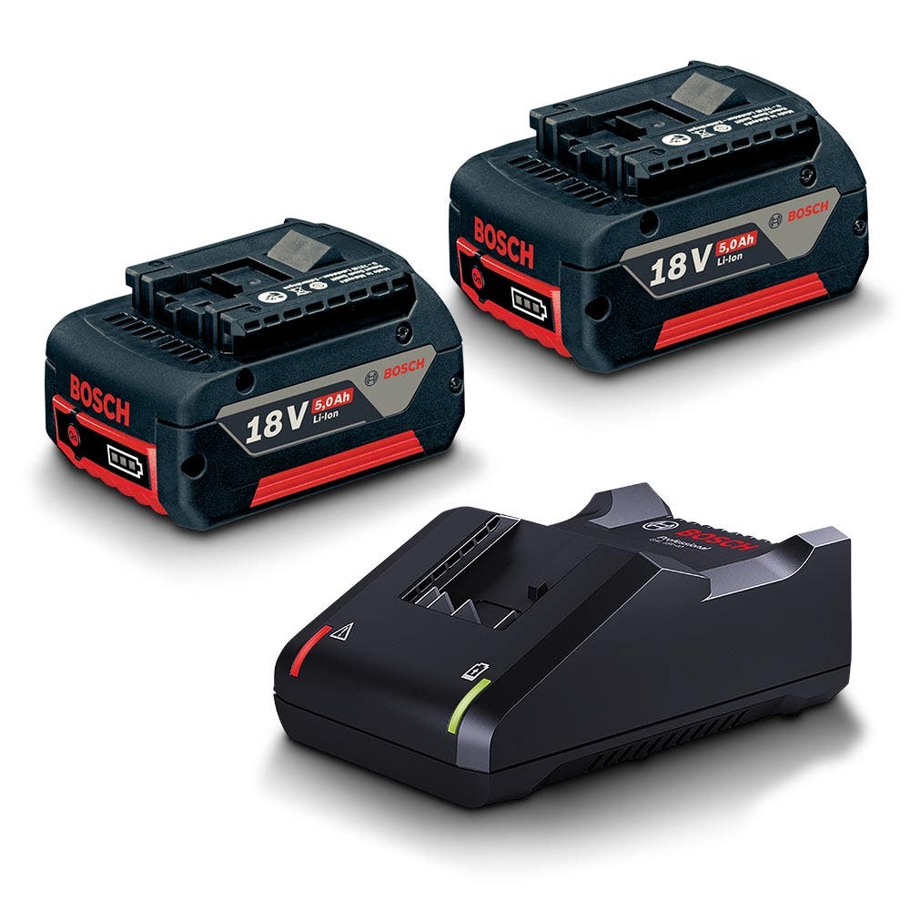 Kit de partida de bateria BOSCH 18V 2 x 5,0Ah GAL 18V 40 0615990M20