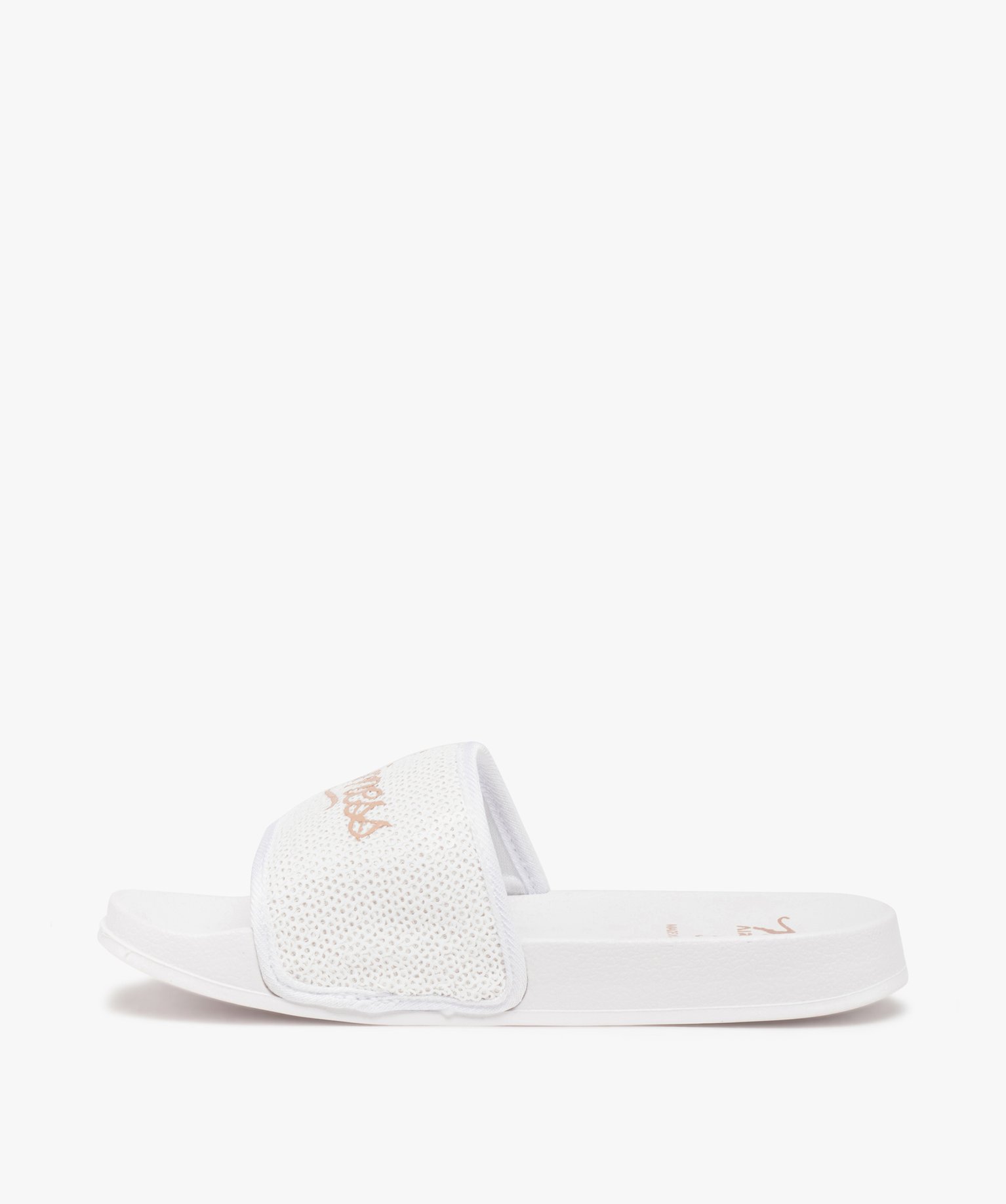 Mules de piscine fille ornées de sequins – Airness blanc | GEMO
