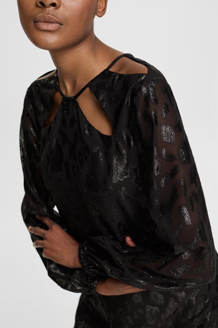 Gemustertes Kleid mit Glitzereffekt