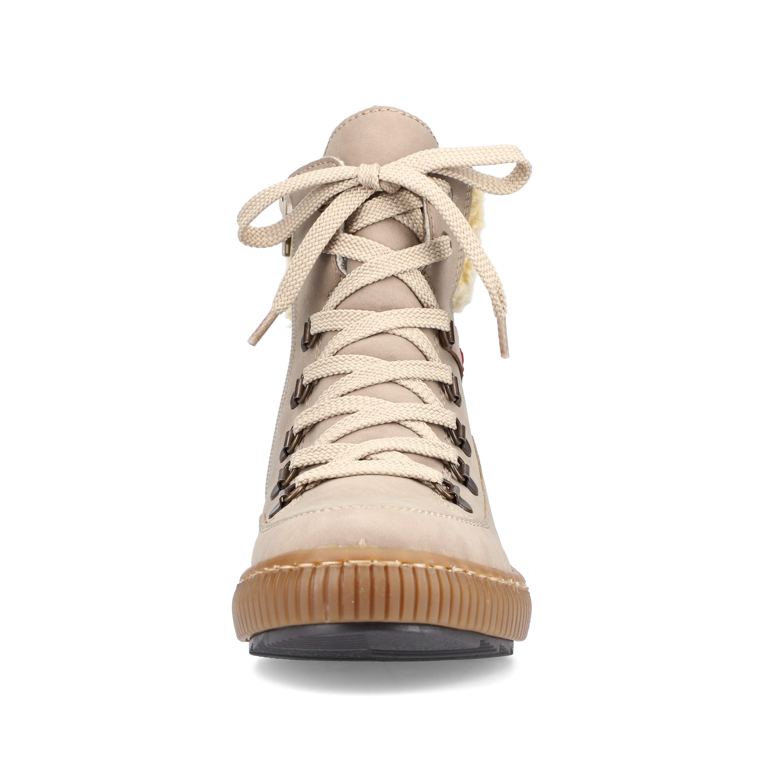 Rieker Damen Schnürstiefel cremebeige