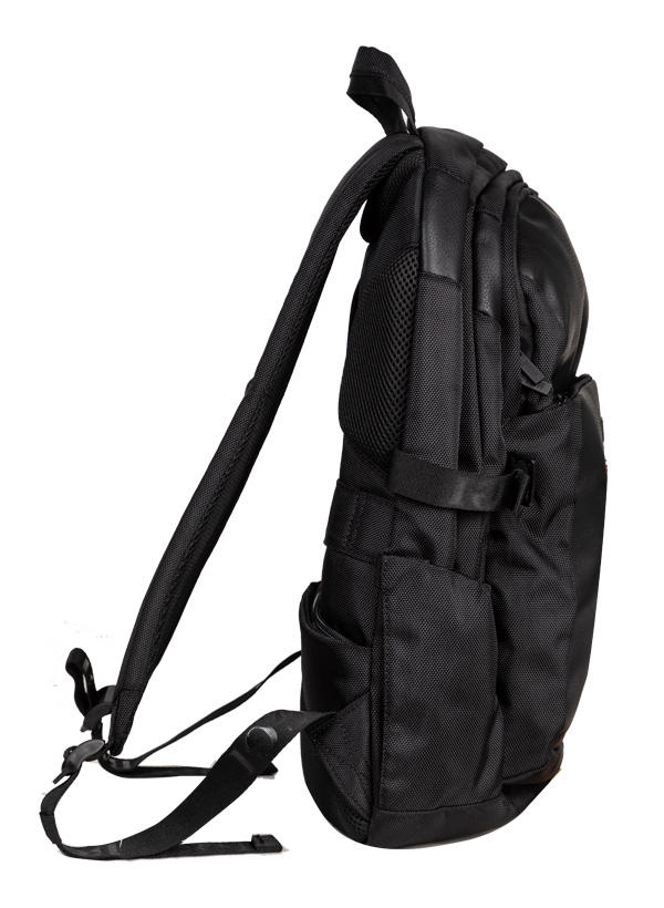 BOGGI MILANO, Rucksack, Kunstleder-Mikrofaser, schwarz