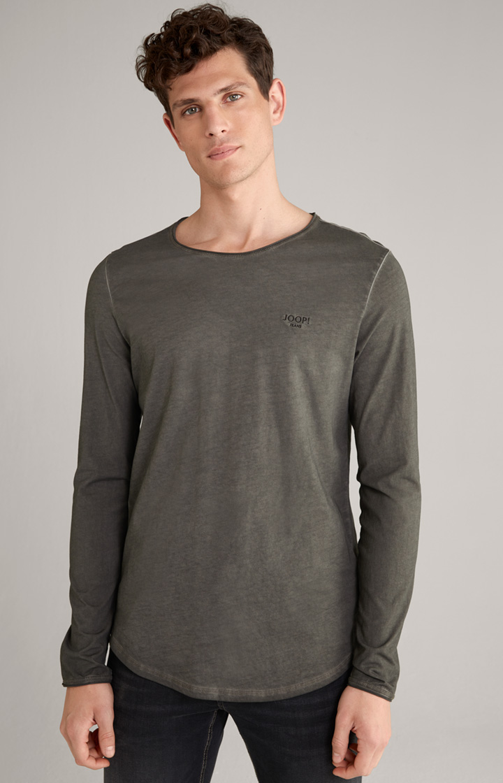 Longsleeve Carlos in Dunkelgrün meliert