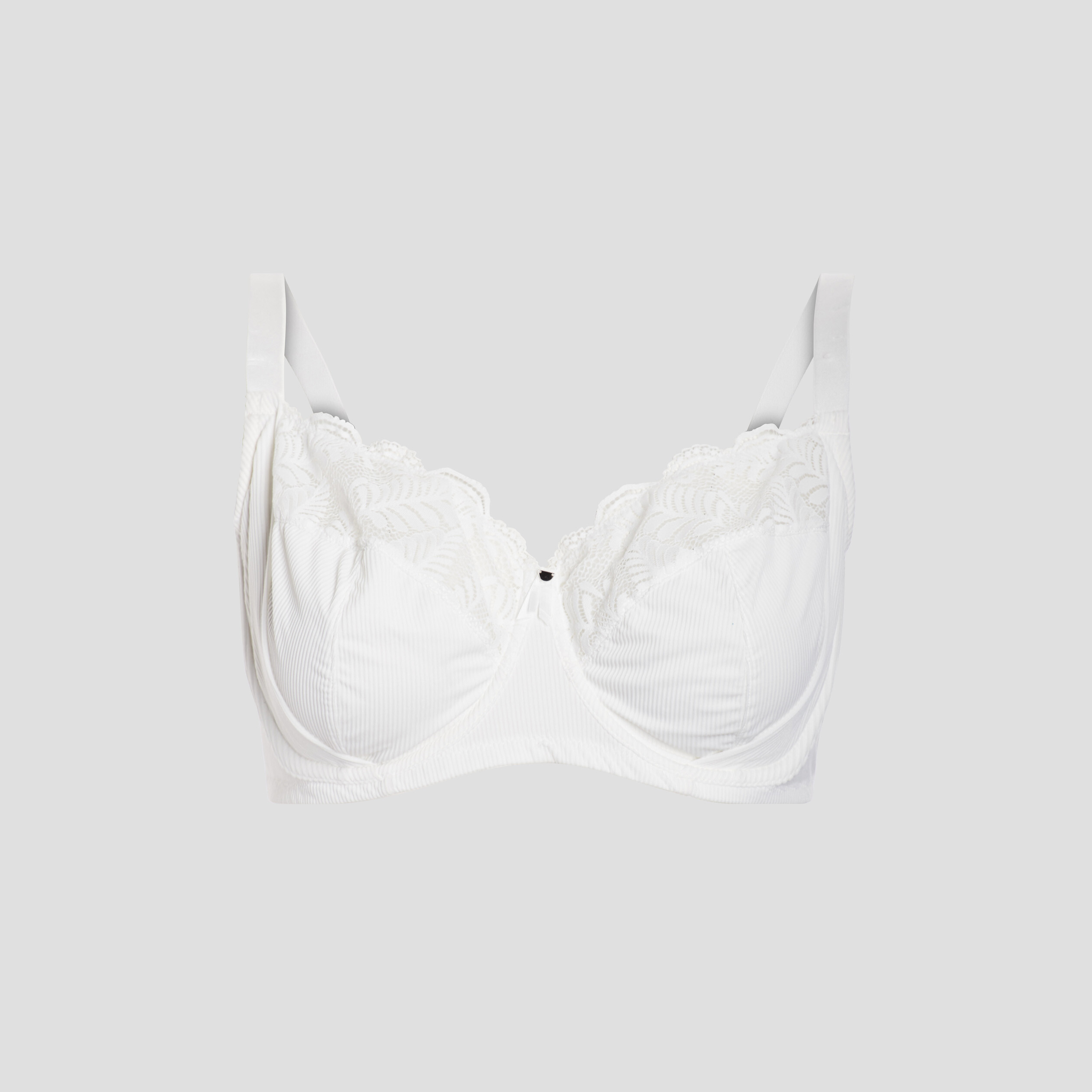 Soutien-gorge emboîtant microfibre blanc femme grande taille | La Halle