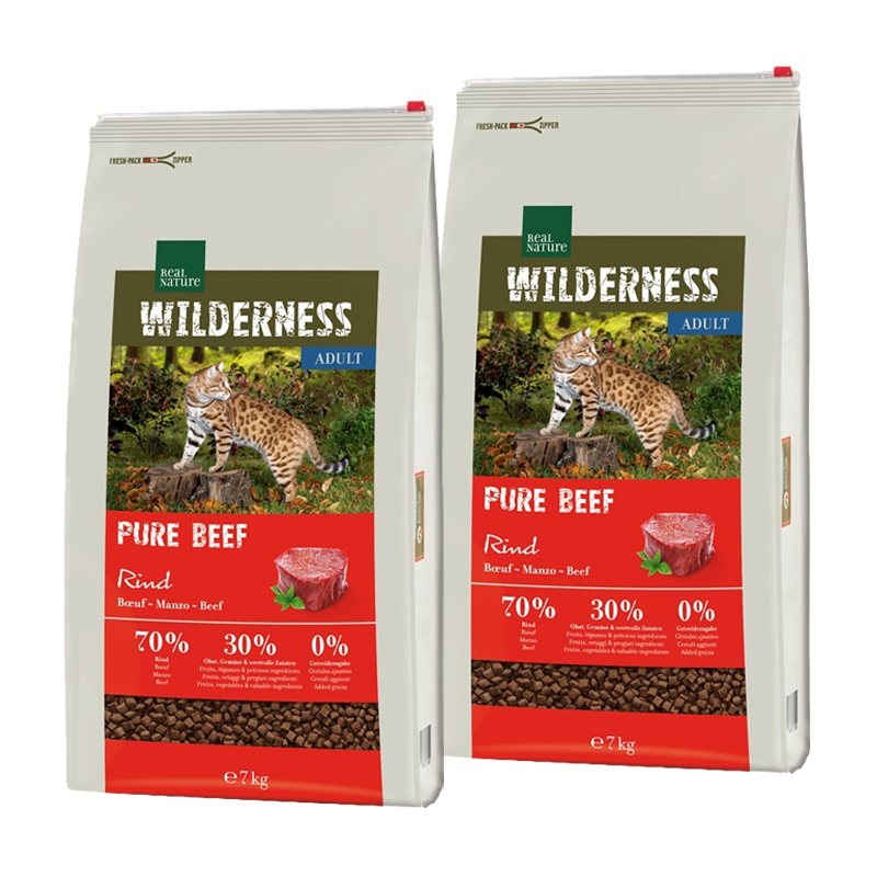 REAL NATURE Trockenfutter REAL NATURE WILDERNESS Pure Beef Adult 2x7 kg
